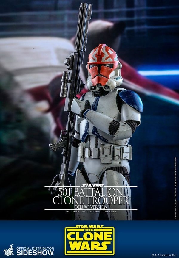 HOT TOYS STAR WARS 501st BATTALION CLONE TROOPER (THE CLONE WARS) DELUXE 1/6  TMS023