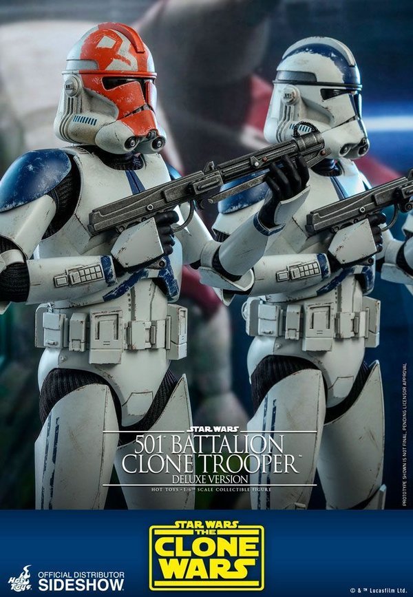 HOT TOYS STAR WARS 501st BATTALION CLONE TROOPER (THE CLONE WARS) DELUXE 1/6  TMS023